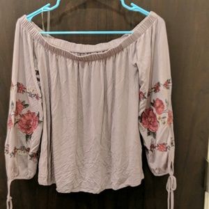 American eagle off shoulder embodied top